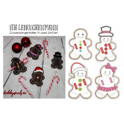 Stickserie ITH - Gingerbread Lebkuchenmann Gutschein Süßigkeiten Halter
